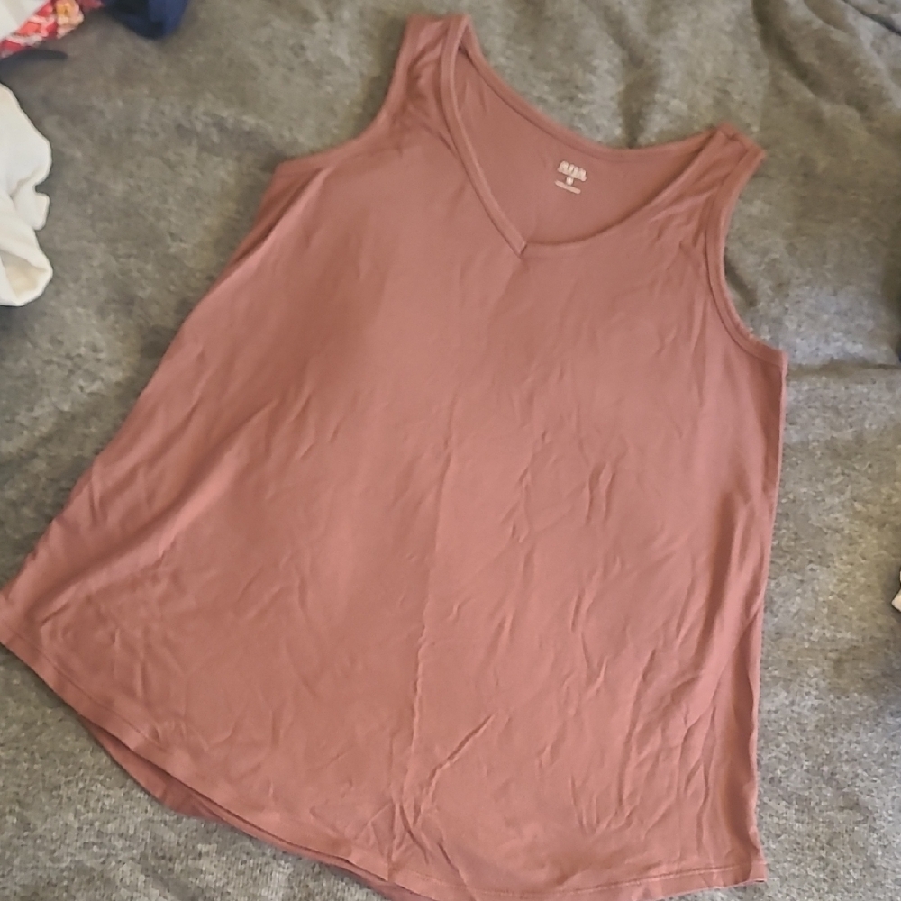 a.n.a Brown Relaxed Tank Top with Wide Straps